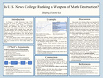 Is U.S. News College Ranking a Weapon of Math Destruction? by Zhipeng Kui '22
